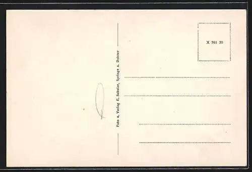 AK Welliehausen, Haus Bertram-Müller, Blick auf Süntel