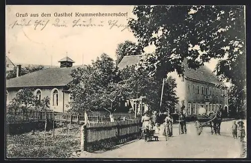 AK Krummenhennersdorf, Gasthof Krummenhennersdorf