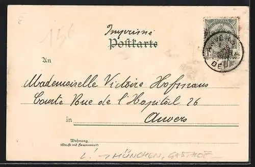 Lithographie München, Gasthof Salvator