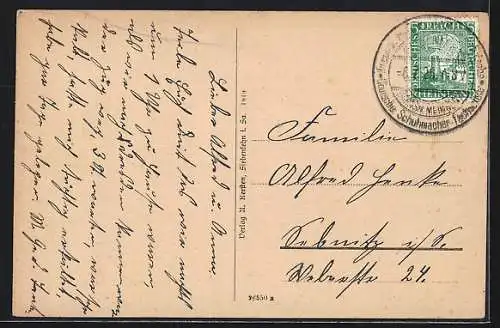 AK Siebenlehn i. Sa., Strassenpartie mit Kindern