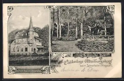 AK Schotten /Hessen, Waldanlage Altenburgskopf beim Lehrerheim (Ringwall), Lehrerheim Vogelsberg