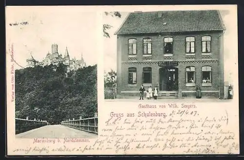 AK Schulenburg, Gasthaus von Wilh. Seegers, Marienburg b. Nordstemmen