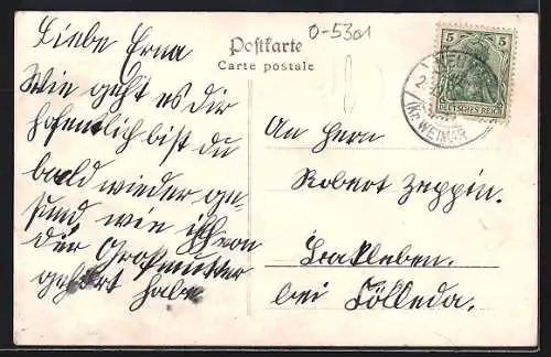 AK Berlstedt, Gasthof zur Weintraube mit Strasse, Dampf-Molkerei, Strassenpartie Plan