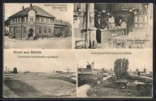 AK Söhlde, Elektrische Kreidewerke von Söhlde, Steinbruch, Gasthof H. Vornkahl