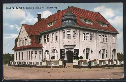 AK Teupitz, Partie am Hotel Schenk v. Landsberg