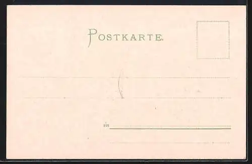Lithographie Flechtingen, Gasthaus Deutscher Hof, Burg