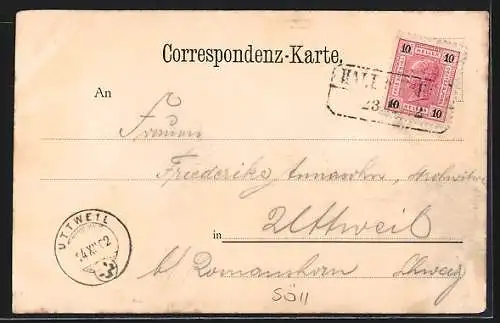 AK Söll-Leukenthal /Tirol, Gasthaus und Krämerei im Schnee, Passepartout