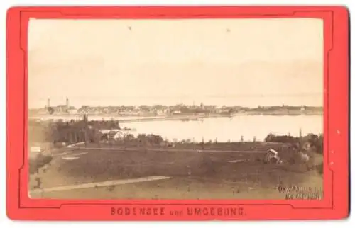 Fotografie O. v. Zabuesnig, Kempten, Ansicht Lindau / Bodensee, Panorama der Ortschaft mit Seeblick