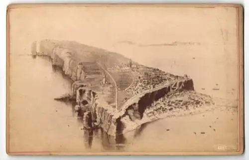 Fotografie Louis Koch, Bremen, Ansicht Helgoland, Panorama der Insel um 1887