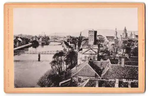 Fotografie Heinrich Schuler, Heilbronn, Ansicht Heilbronn, Blick entlang des Flusslauf's