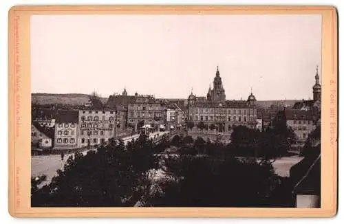 Fotografie Heinrich Schuler, Heilbronn, Ansicht Heilbronn, Brücke und Postamt um 1892