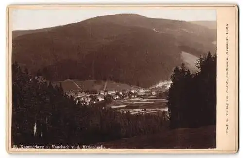 Fotografie Bernhard Hoffmann, Arnstadt, Ansicht Manebach / Kammerberg, Panorama von der Marienquelle aus