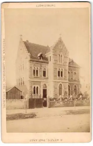 Fotografie R. Wetzig, Ansicht Ludwigsburg, Logengebäude Johannes zum wiedererbauten Tempel 3. Juni 1888