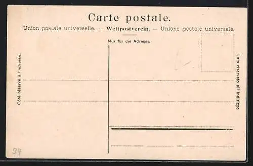 AK Wassen, Ortschaft mit Kirche von weitem
