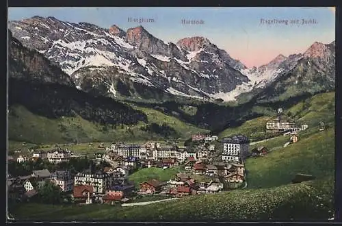 AK Engelberg, Panorama mit Juchli, Hanghorn und Hutstock