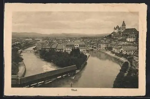 AK Thun, Panorama mit Schloss