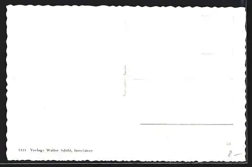 Künstler-AK Interlaken, Berner-Oberland, Haderkulm, Hotel mit Oberried, Böningen und Matten