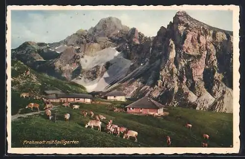 AK Zweisimmen, Fromatt mit Spillgerten und Kühen