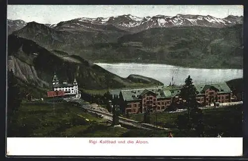 AK Rigi, Rigi-Kaltbad und die Alpen