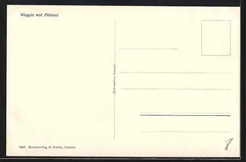 AK Weggis, Blick gegen den Pilatus