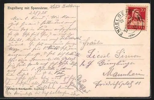 AK Engelberg, Teilansicht mit Spannörter