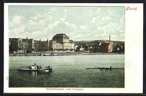 AK Zürich, Stadttheater und Utoquai