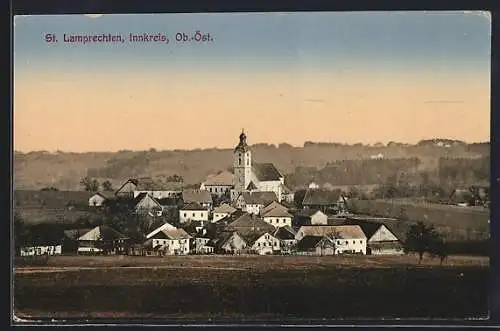 AK St. Lamprechten /Innkreis, Ortsansicht aus der Vogelschau