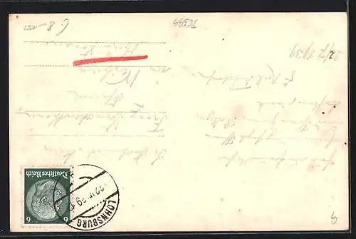 AK Lohnsburg, Ortsansicht aus der Vogelschau