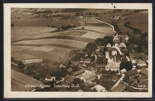 AK Lohnsburg, Ortsansicht vom Flugzeug aus