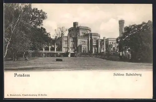 AK Potsdam, Schloss Babelsberg, Panorama