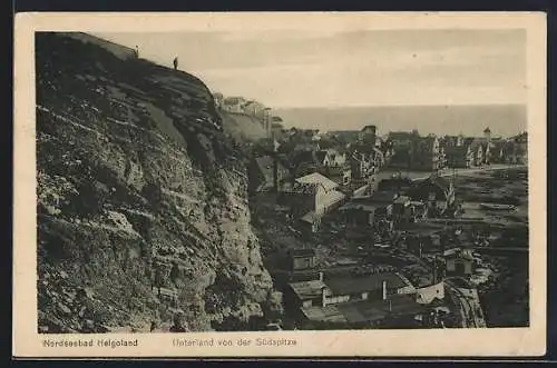 AK Helgoland, Das Unterland von der Südsitze aus gesehen