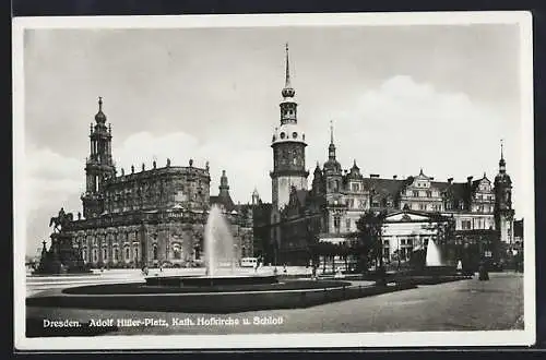 AK Dresden, Kath. Hofkirche, Schloss