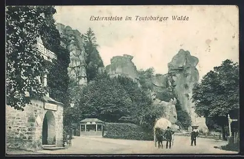 AK Externsteine /Teutoburger Wald, Ortsansicht mit Restaurant