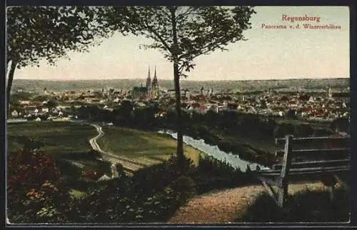 AK Regensburg, Panorama v. d. Winzererhöhen