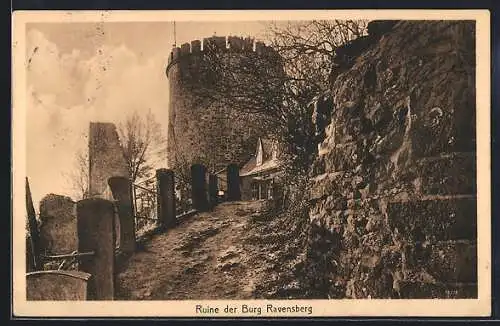 AK Borgholzhausen, Ruine der Burg Ravensberg