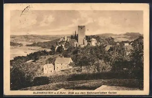 AK Blankenstein / Ruhr, Blick aus dem Gethmann`schen Garten