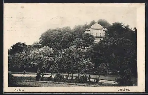 AK Aachen, Lousberg, Ortsansicht mit Kuppelgebäude