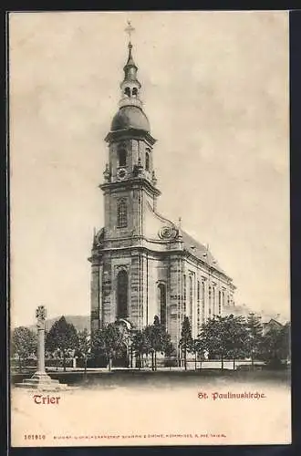 AK Trier, Blick zur St. Paulinuskirche