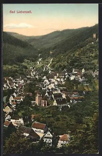 AK Bad Liebenzell, Teilansicht mit Turm