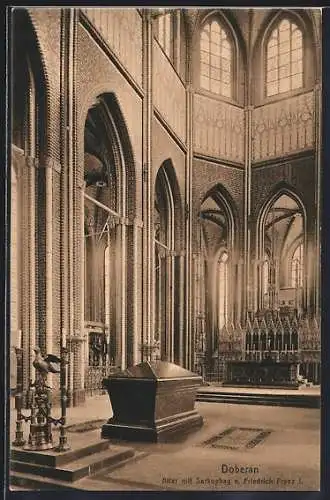 AK Doberan, Altar mit Sarkophag von Friedrich Franz I.