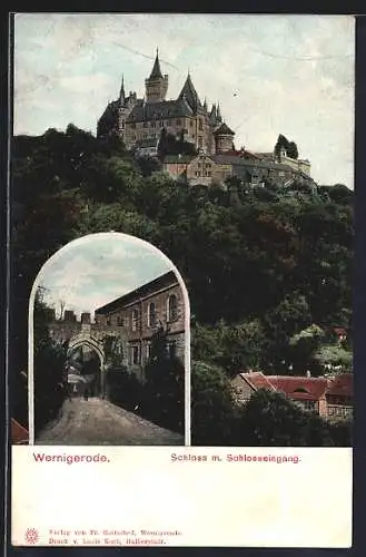 AK Wernigerode, Schloss mit Schlosseingang