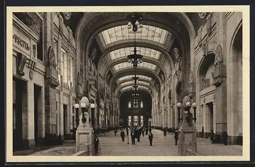 AK Milano, Stazione Centrale, Haupt-Bahnhof, Eintrittsgallerie