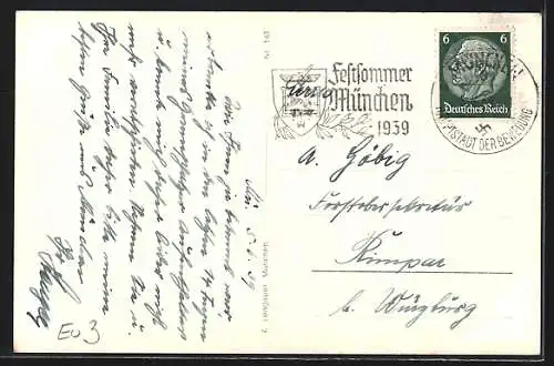 AK München, Partie an der Maximiliansbrücke mit Maximilianeum