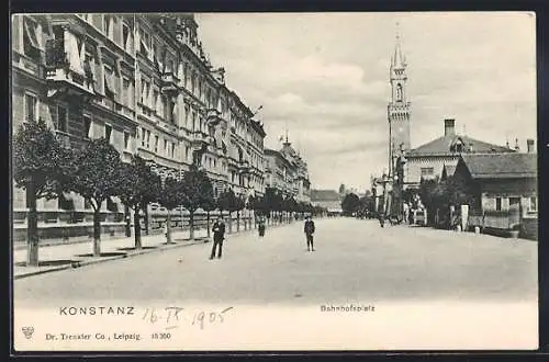 AK Konstanz, Partie am Bahnhofsplatz