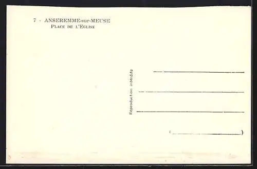 AK Anseremme sur Meuse, Place de l` Eglise