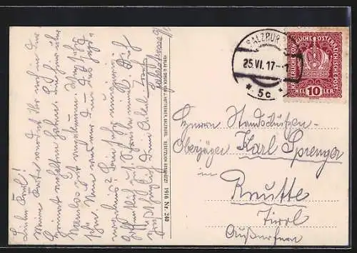 AK Salzburg, Blick von der Maximuskapelle