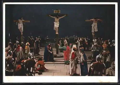 AK Oberammergau, Jubiläums-Passionsspiele 1934, Kreuzigungsszene