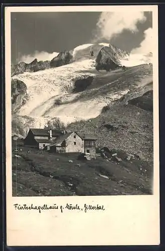 AK Furtschagelhaus /Zillertal, Ansicht gegen den Gr. Möseler