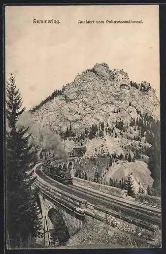 AK Semmering, Ausfahrt vom Polleroswandtunnel