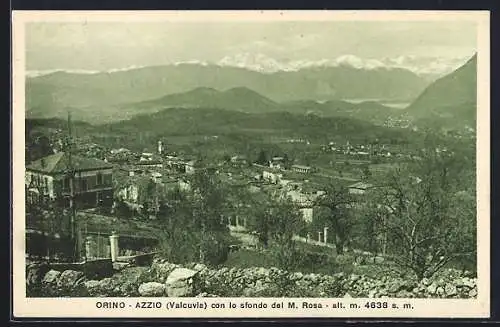 AK Orino /Valcuvia, Azzio con lo sfondo del M. Rosa